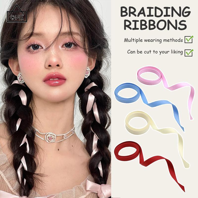 COD❤️Jepit Rambut Kupu-kupu Pita Wanita Double Ponytail Braid Rambut Syal Aksesoris Tali Rambut -A.one