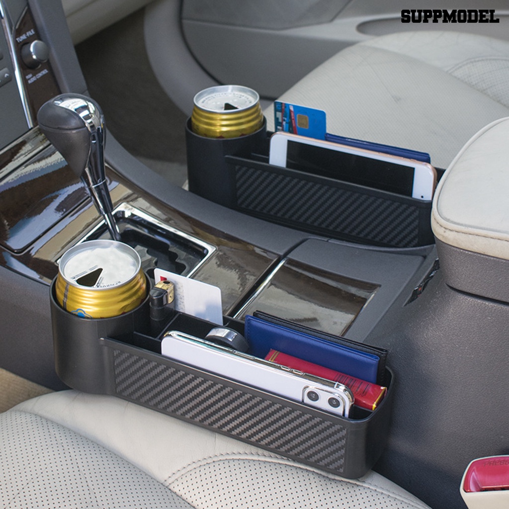 [SM Otomatis] Kotak Penyimpanan Sisi Konsol Mobil Kapasitas Besar Ukuran Sempurna Tepi Halus Universal Mudah Dipasang Car Seat Gap Filler Storage Box Organizer Perlengkapan Mobil