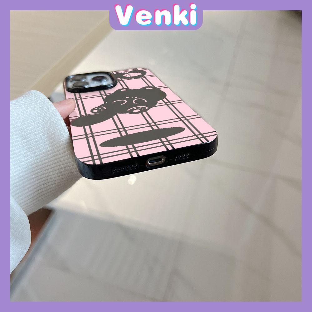 VENKI - For iPhone 11 iPhone Case Black Glossy TPU Soft Case Shockproof Protection Camera Cute Love Cat Compatible with iPhone 14 13 Pro max 12 Pro Max xr xs max 7Plus 8Plus