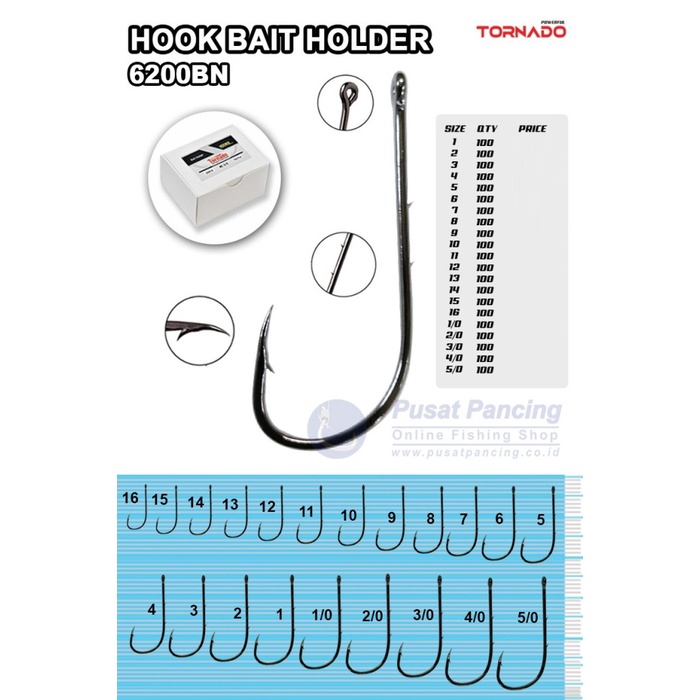 Kail Pancing Tornado 6200BN (leher panjang Isi 100pcs) - 14