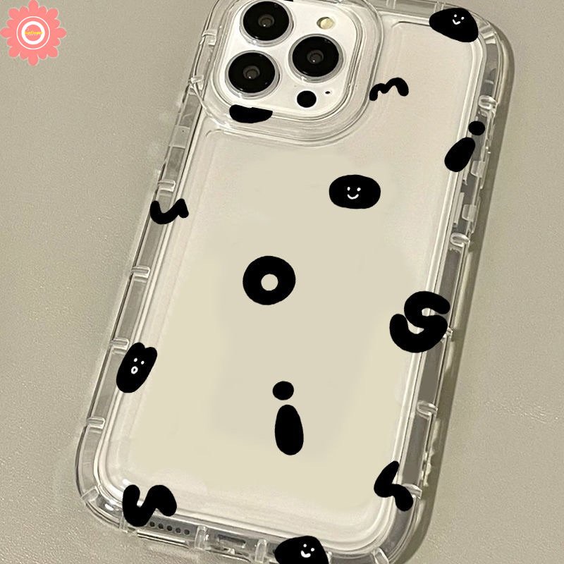 Casing Ekspresi Alfabet Sederhana Untuk Realme C55 C25 C25s C12 C15 C11 2020 5 9i 6i 5i 5s 7i C35 C21Y C20 C25Y C33 C30 C30S C1 C2 C11 2021 C17 C3 Kartun Airbag Transparan Soft Cover