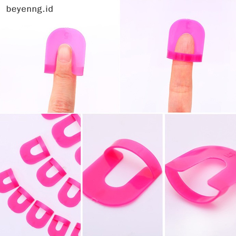 Beyen 26pcs/set 10ukuran G Curve Shape Varnish Shield Finger Cover Pelindung Kuku ID