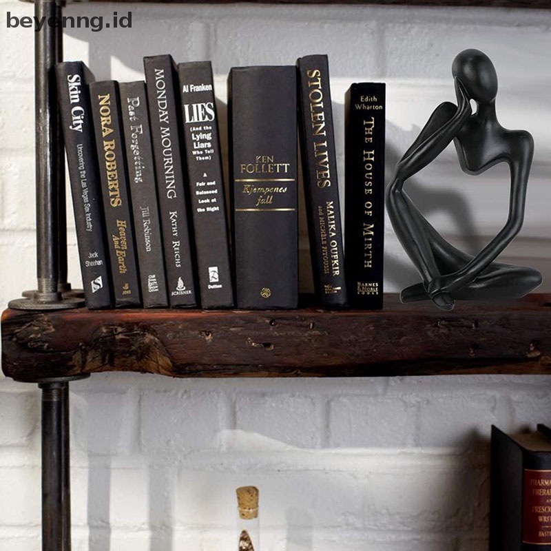 Beyen Nordic Abstract Thinker Statue Resin Figurine Dekorasi Rumah Kerajinan Patung Hadiah ID
