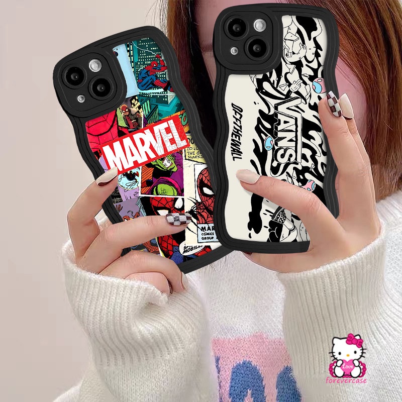 Graffiti Trendy Anime M.ARVEL V.ANS Case for Infinix Hot 10 12 11 9 Play Smart 6 5 4 Plus Note 10 Pro 12 G96 Hot 20s 11s 8 10s 9 12 Pro 10  20 12i 10Lite Wavy Edge Soft Tpu Cover