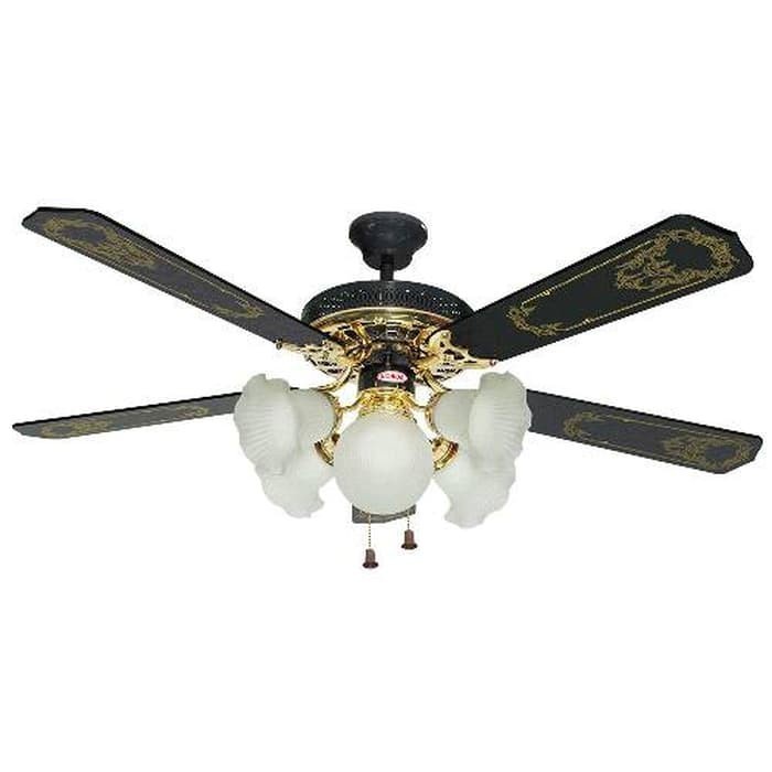 Uchida Ceiling Fan 52 inch Hitam 5 Lampu - CF113