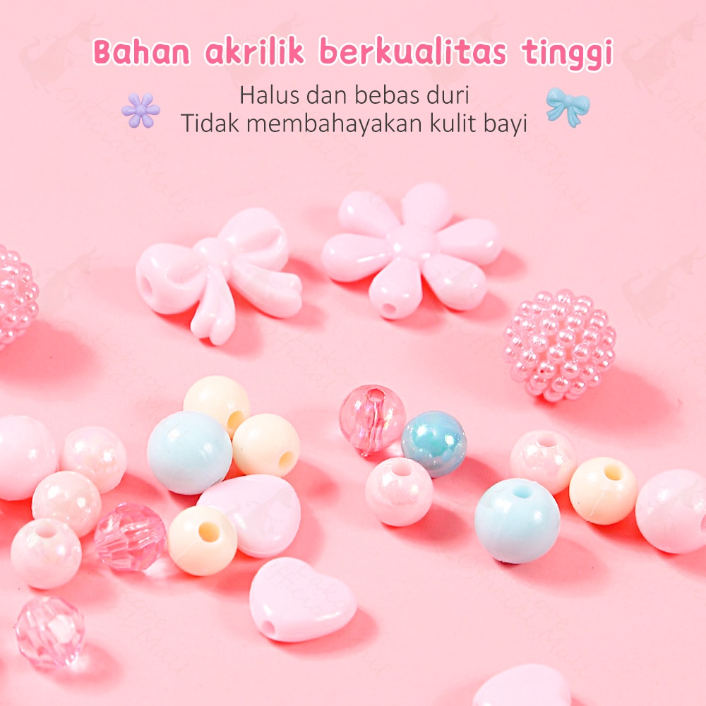 Moony Mainan edukasi kreatifitas anak meronce gelang import Meronce manik manik Beads diy