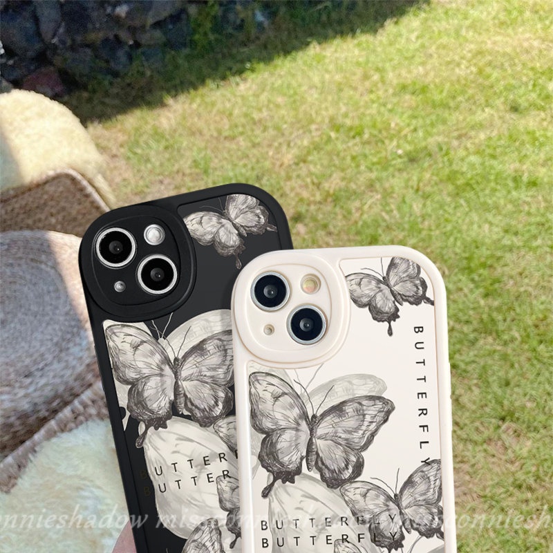 Fantasy Butterfly Shockproof Phone Case Kompatibel Untuk IPhone XR 7Plus 11 14 13 12 Pro Max X XS Max7 8 6 6s Plus SE 2020 Soft Silicone Cover