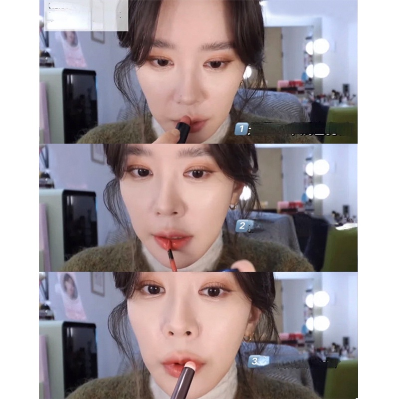 Kuas Bibir Oles Bibir Brush Concealer Matte Round Head Lipstik Brush