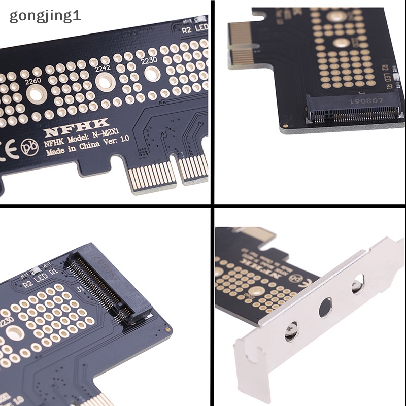 Ggg NVMe PCIe M.2 NGFF SSD to PCIe x1 adapter card Kartu PCIe x1 to M.2 Dengan bracket ID