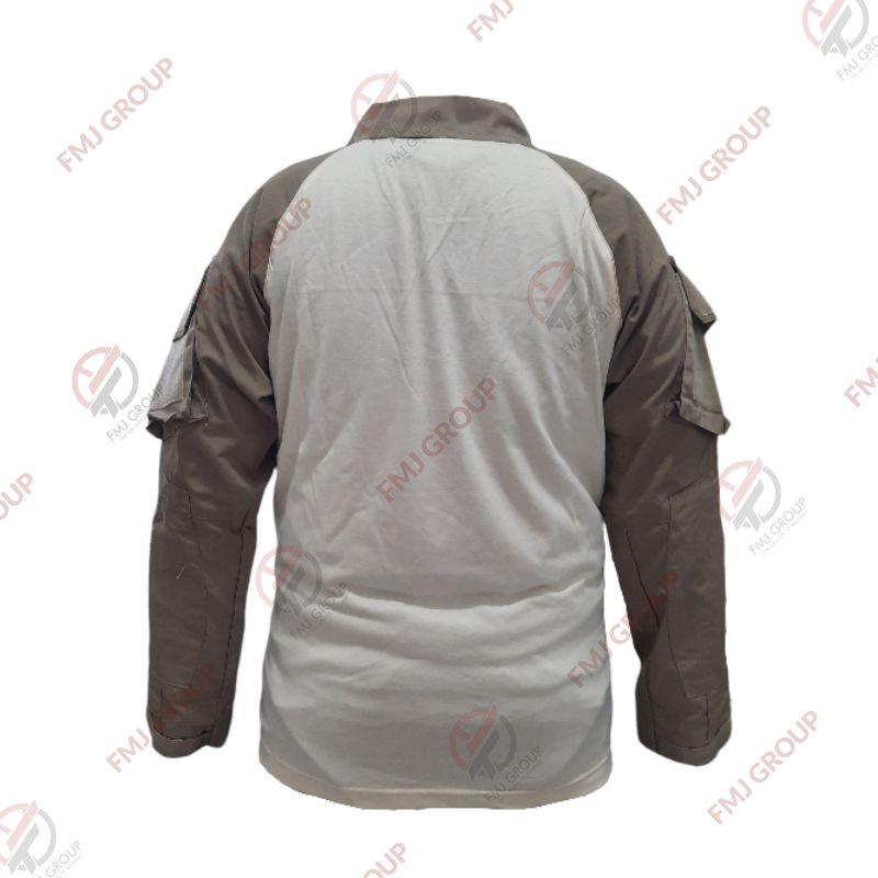 Kaos BDU Krem Honey White Combat Shirt Kaos Lengan Panjang Tactical Katun