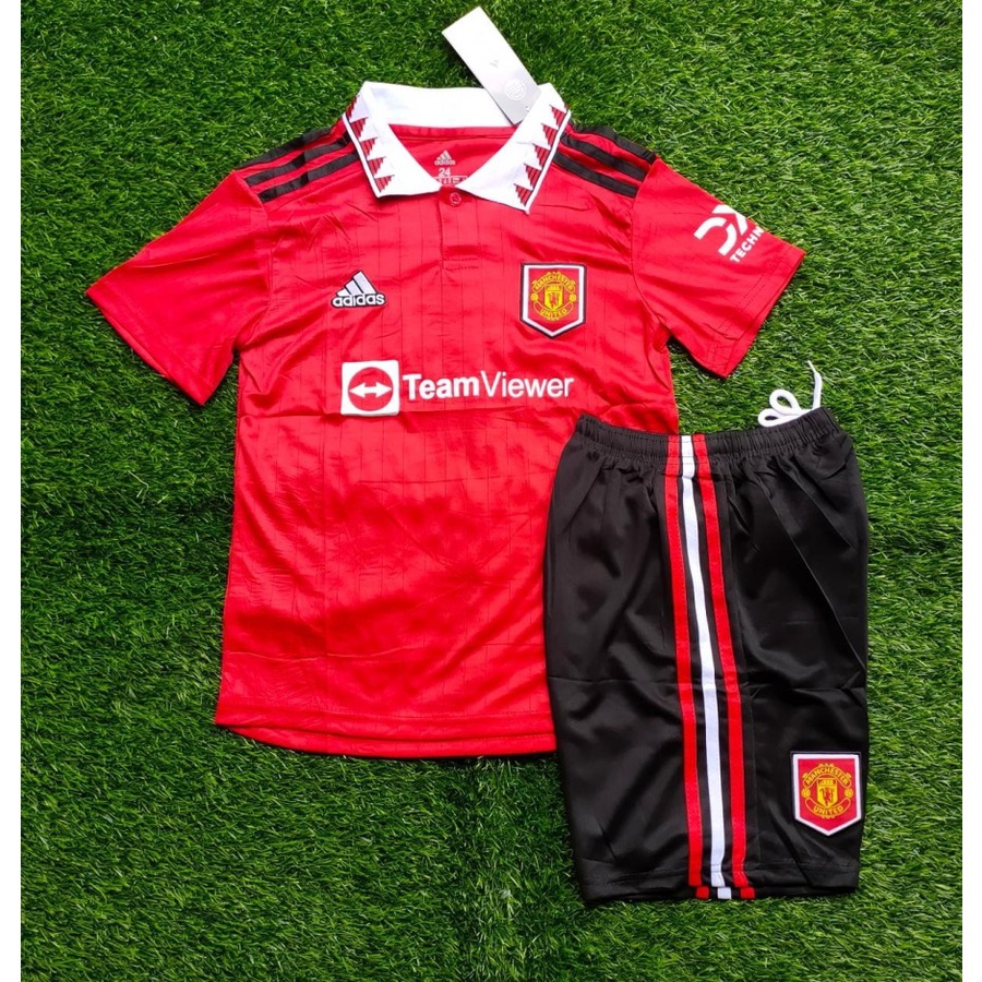 Jersey Kids MU Home 2022 2023 Grade Ori Import Setelan Baju Sepak Bola Anak Termurah