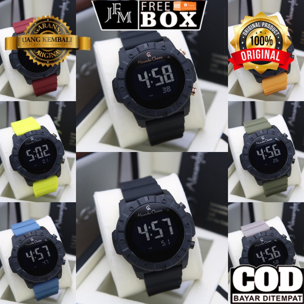 ORIGINAL Jam Tangan Pria Alexandre Christie AC 9364 / AC9364 / 9364 Garansi Resmi 1 Tahun, Rubber NE