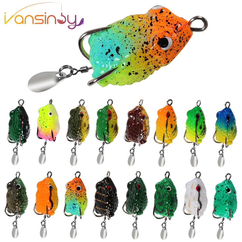 Umpan Pancing Katak 2.5cm/3g Soft Frog Fishing Lure Mini Soft Lure Kait Ganda Top Water Ray Frog Umpan Buatan