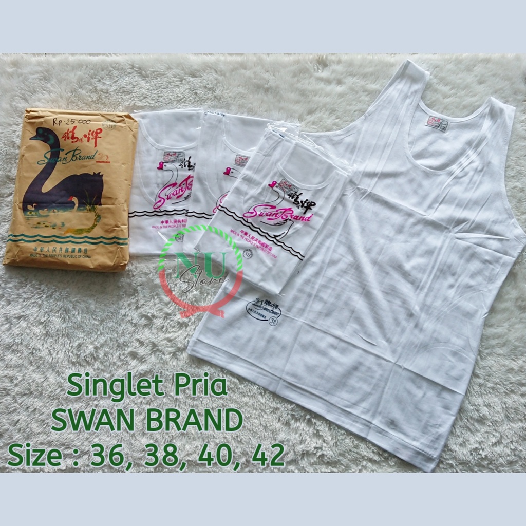 Singlet Pria Dewasa / Kaos Dalam Pria Dewasa / Tanktop Pria Dewasa / Swan Brand Ori / Swan Brand Kao