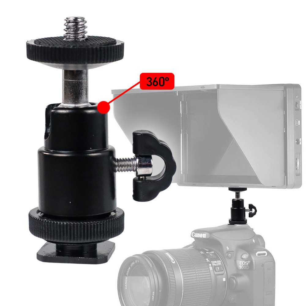 TaffSTUDIO Ball Head Kamera Hot Shoe 1/4 - QM3621