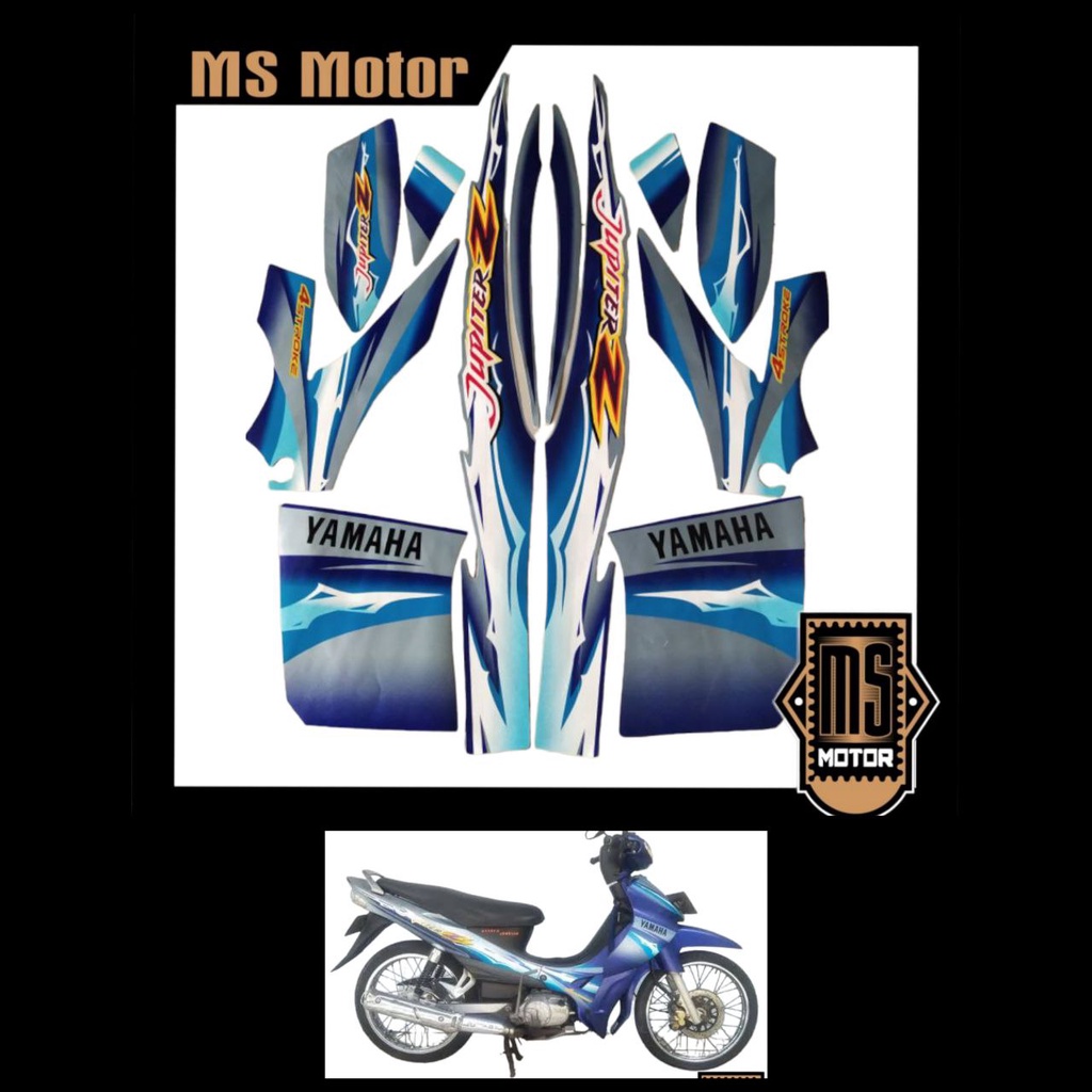 striping jupiter z lama sticker full body jupiter z lama warna biru silver