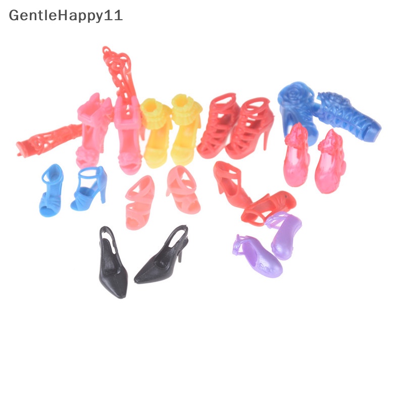 Gentlehappy 12pasang Campur Random Fashion Boneka Sepatu Hak Tinggi Aksesoris Boneka  Id