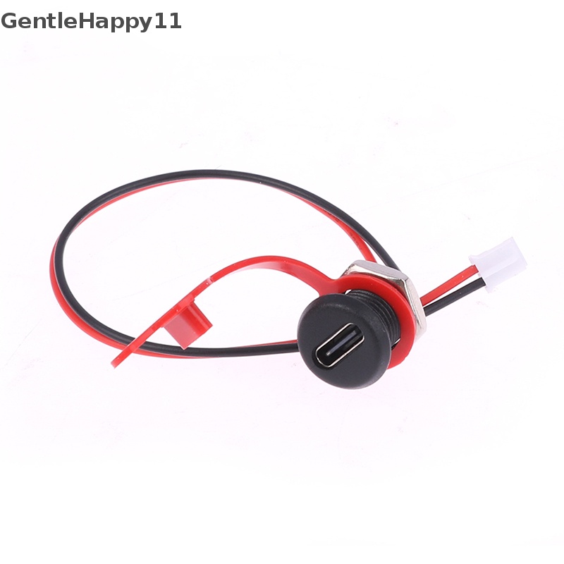 Gentlehappy Konektor USB-C Tipe-C Ke PH 2.0 Dengan Nut Locking Plate Female USB Socket id