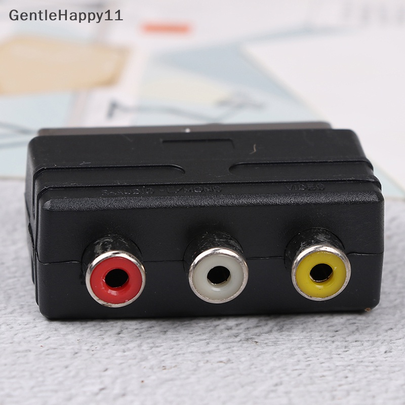 Gentlehappy RGB scart To3 RCA S-Video sdapter composite RCA SVHS AV TV audio converter id