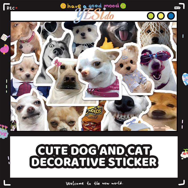 

COD✨Stiker Lucu Anjing Kucing Dekoratif Ponsel Case Laptop Bagasi Buku Tempel Stiker-YES