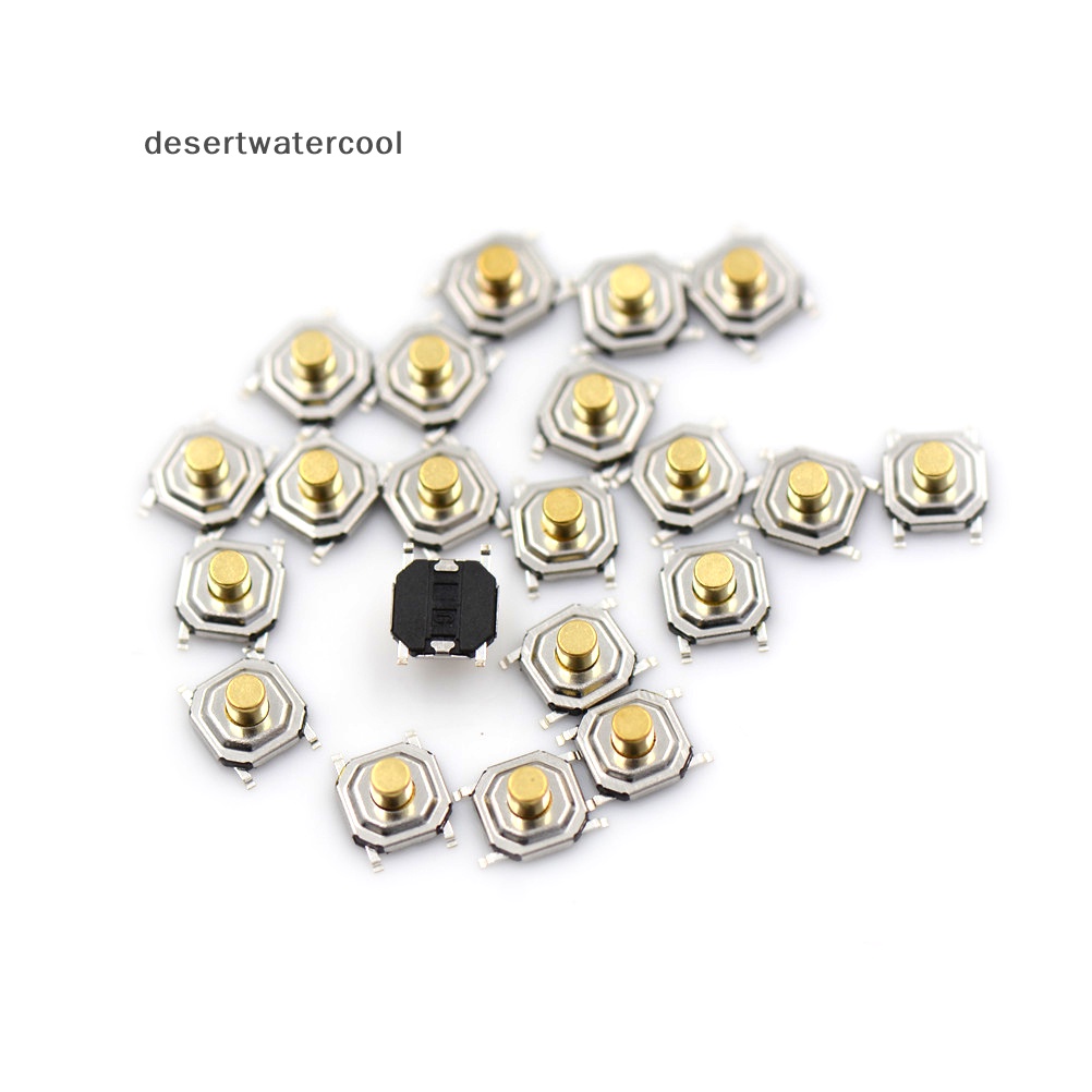 Deid 20pcs 4x4x3mm Micro Tahan Air Tembaga Tactile Tact Touch Push Button Switch Martijn