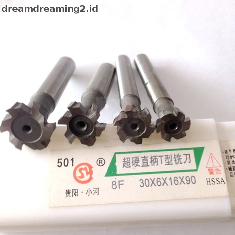 (drea) T Slot Milling Cutter Untuk Metal HSS Woodruff Key Seat Router Bit High Speed Steel//
