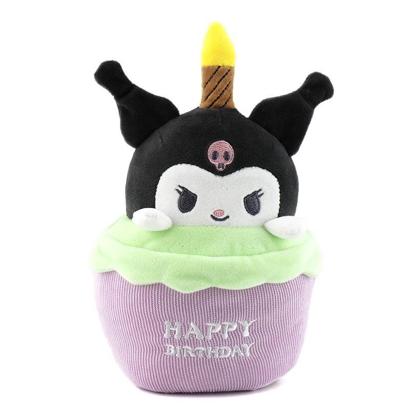 Kuromi Sanrio Lucu Kue Ulang Tahun modeling Boneka plushie Musik Mainan Mewah Hadiah Ulang Tahun