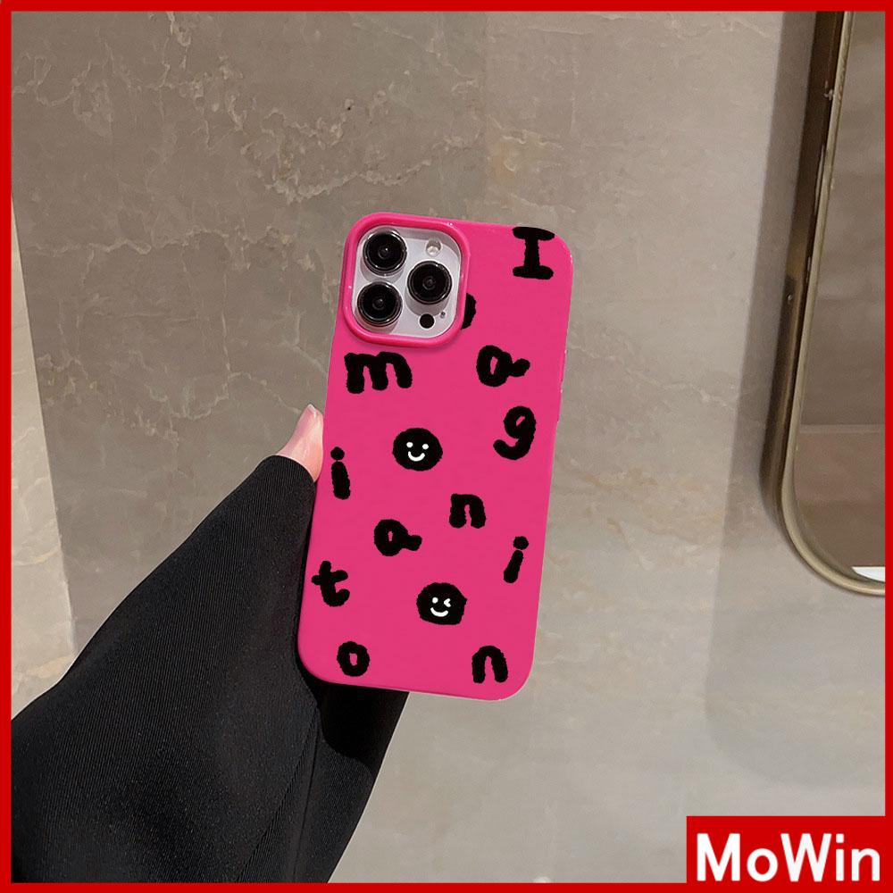 For iPhone 14 Pro Max iPhone Case Black Pink Glossy TPU Soft Case Shockproof Protection Camera Cute Smiley Compatible with iPhone 13 Pro max 12 Pro Max 11 xr xs max 7Plus 8Plus