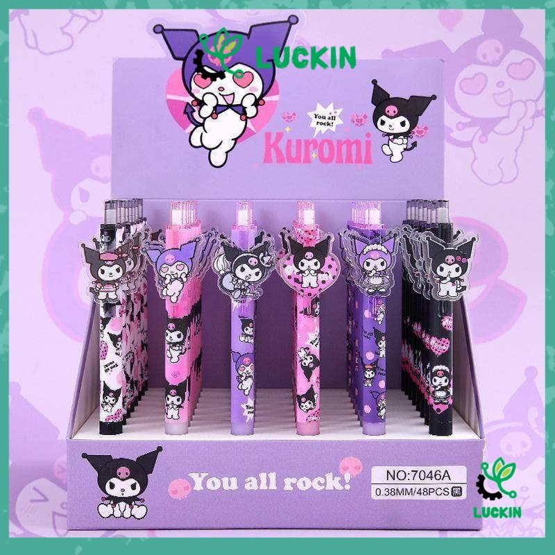 

Luckin Pulpen Mekanik Pulpen Gel 0.38mm Kartun Anime Sanrio Mymelody Kuromi Cinnamoroll Karakter
