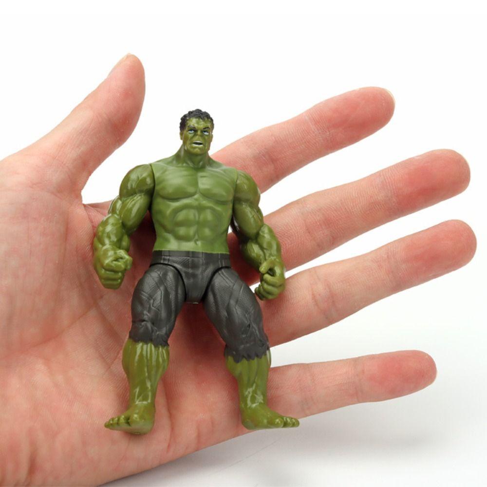 FISHSTICK Spider Man Action Figure Mainan Boneka Model Koleksi Plastik Marvel Action Figure Dekorasi Rumah Patung Figure Hulk Iron Man
