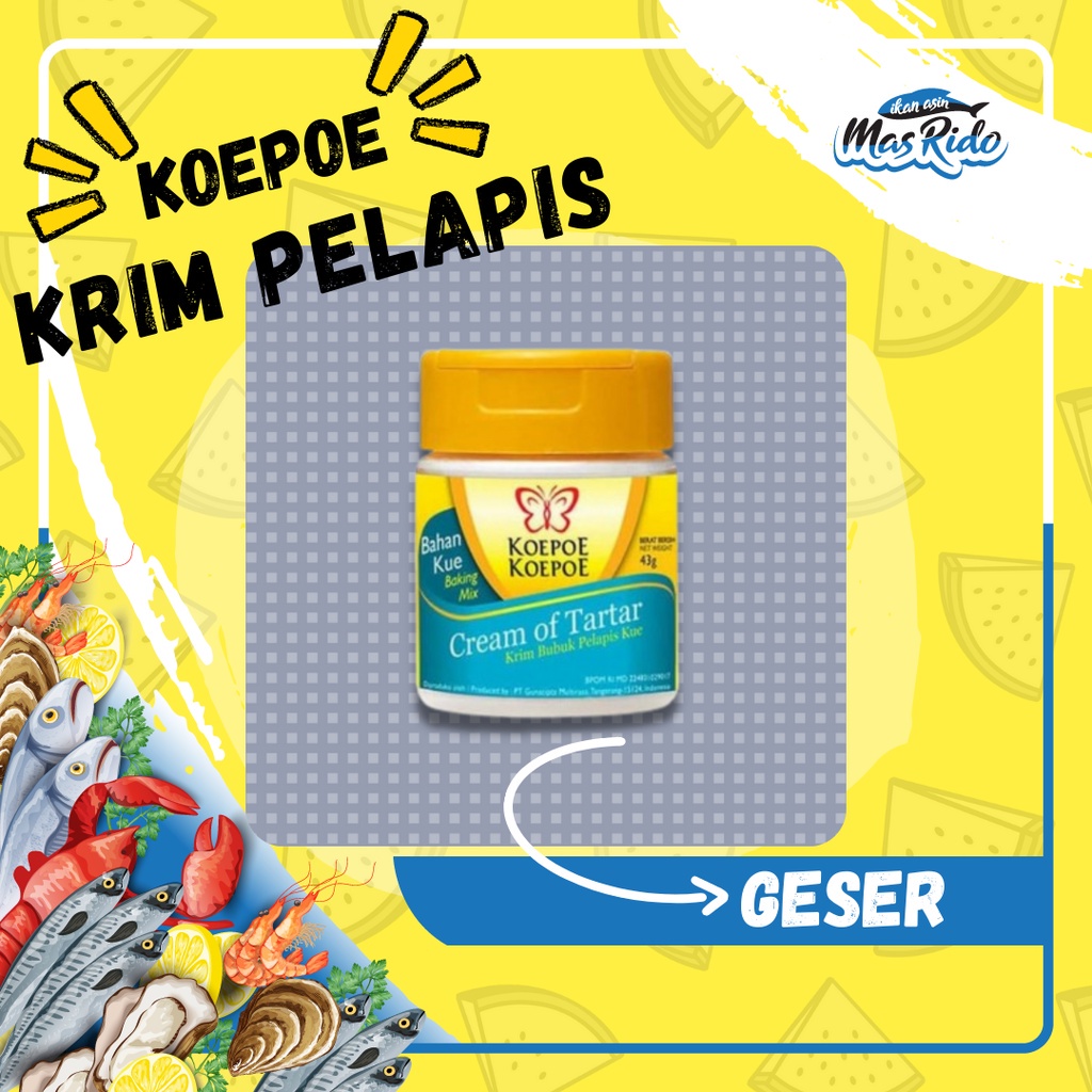 

Cream Of Tartar Koepoe Koepoe Tar Tar Krim Bubuk Pelapis Kue 43 Gram