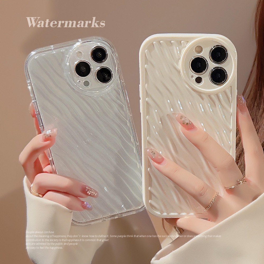 Casing Ponsel ripple Air Sederhana Cover Ponsel Kompatibel Untuk iphone 11Promax 12 13pro 14Promax Casing Pelindung