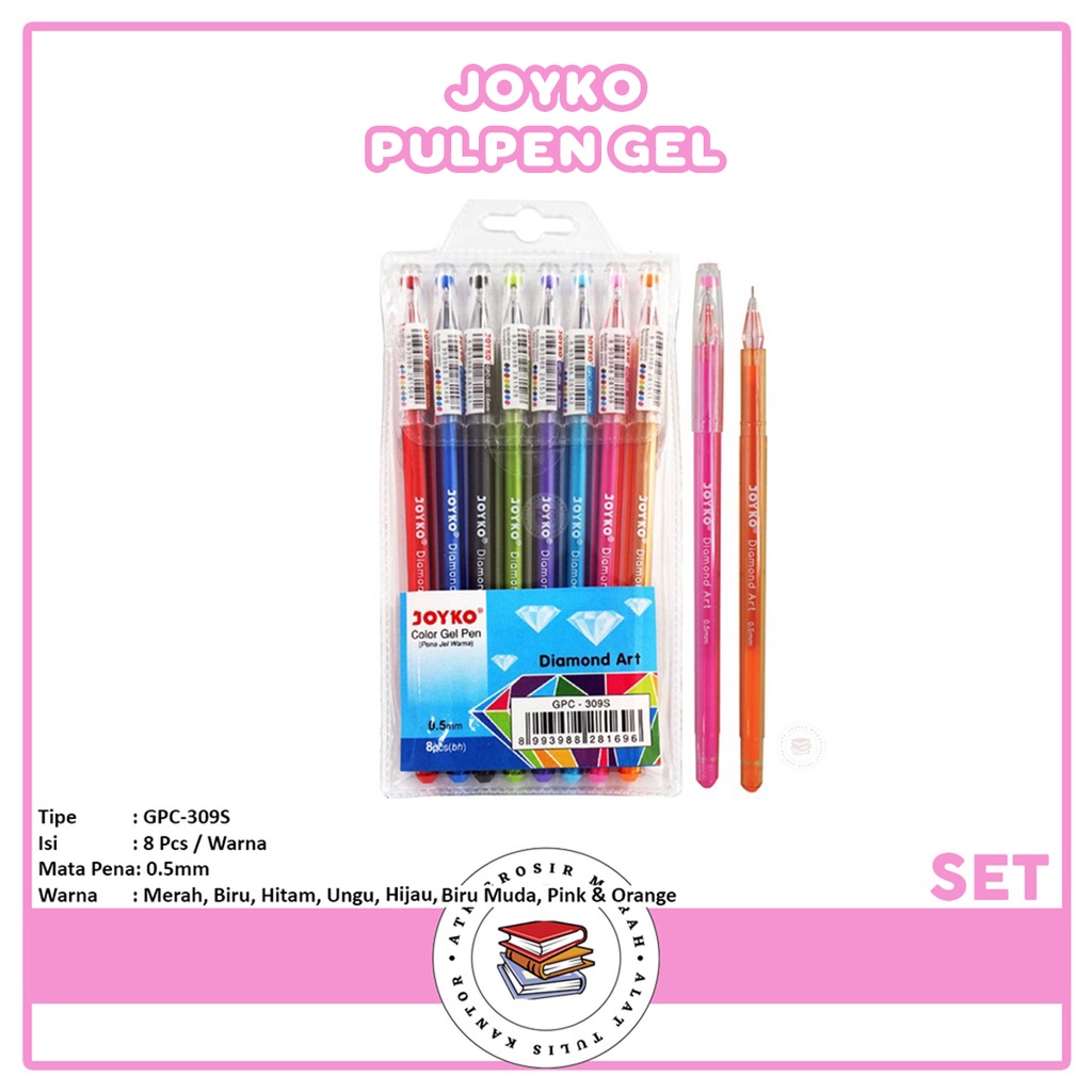 

JOYKO - Pulpen Gel Diamond Warna GPC-309S - Set