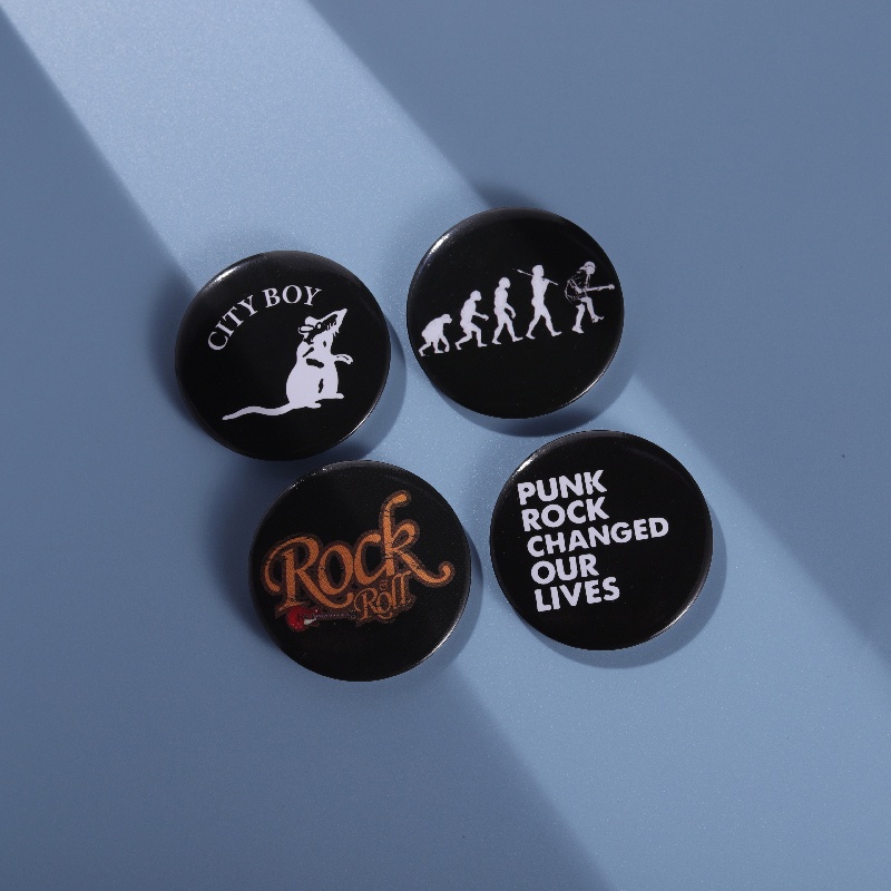 44mm Tinplate Ransel Lencana Band Rock Logo Bros Aksesoris Pakaian Gaya Punk Pin A Hadiah Untuk Teman