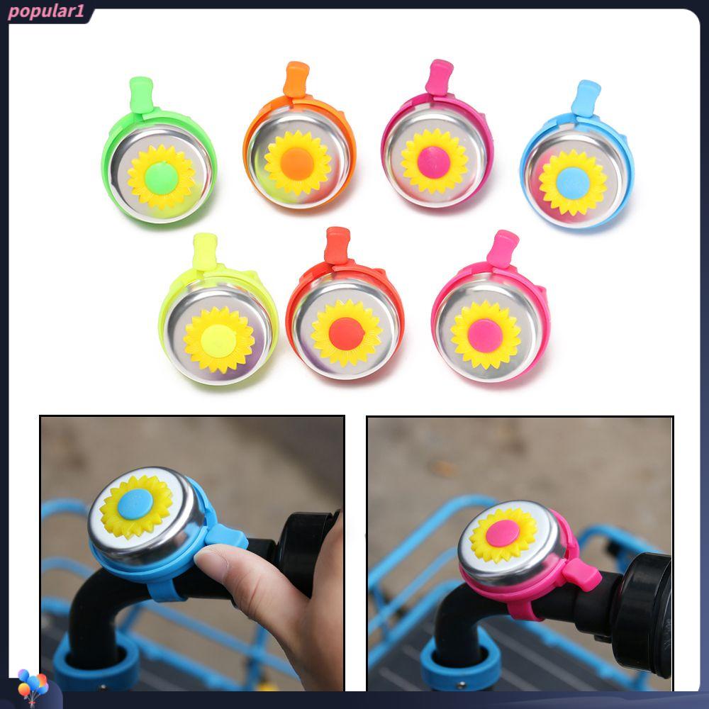 Populer 1pc Bersepeda Stang Sepeda Anak Lucu Bunga Alloy Plastics Rings Horn Suara Alarm