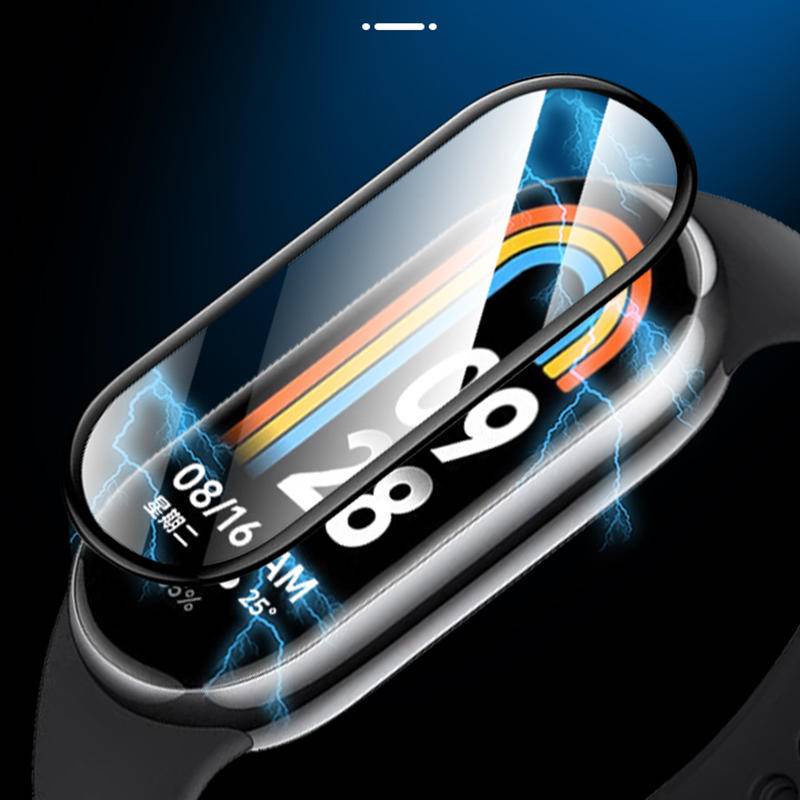 3d Anti blue light Pelindung Layar Untuk Xiaomi Smart Band8 SmartWatch Soft HD Full Nano-coated Lembut Tempered Glass Mi Band8 film Accessorie