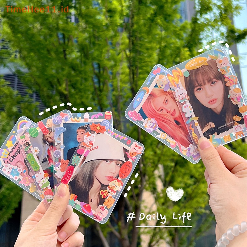 Timehee 10PCS Menebal Transparan Goo Card Set Foto Penutup Pelindung Stiker Dekorasi DIY Penyimpanan Koleksi Kartu Kotak Tahan Lama Cover ID