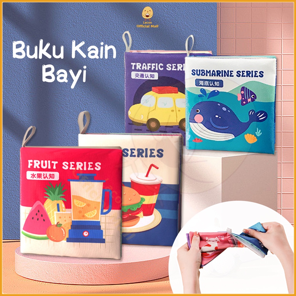 Poney Buku kain bayi kartun Soft book bisa dicuci Buku cerita bayi