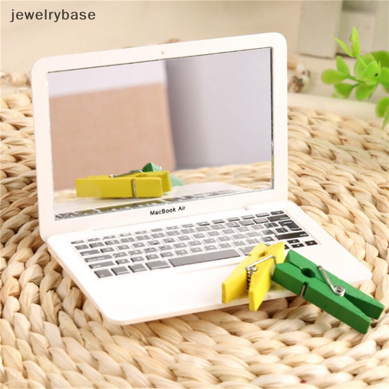 [jewelrybase] Gadis mini Saku laptop Bentuk makeup Cermin Bening Cermin Bayi Mainan Butik