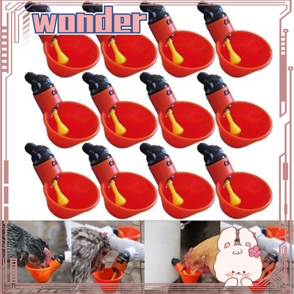 Wonder 10/20pcs Gelas Minum Air Unggas Mangkok Ayam Burung Pakan Kandang Ayam Puyuh Hen
