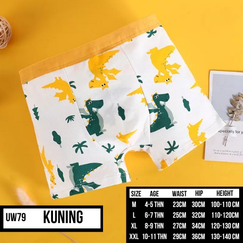 Boxer Katun Anak Laki Laki Gambar Kartun Naga Pakaian Dalam Anak Kids Panties