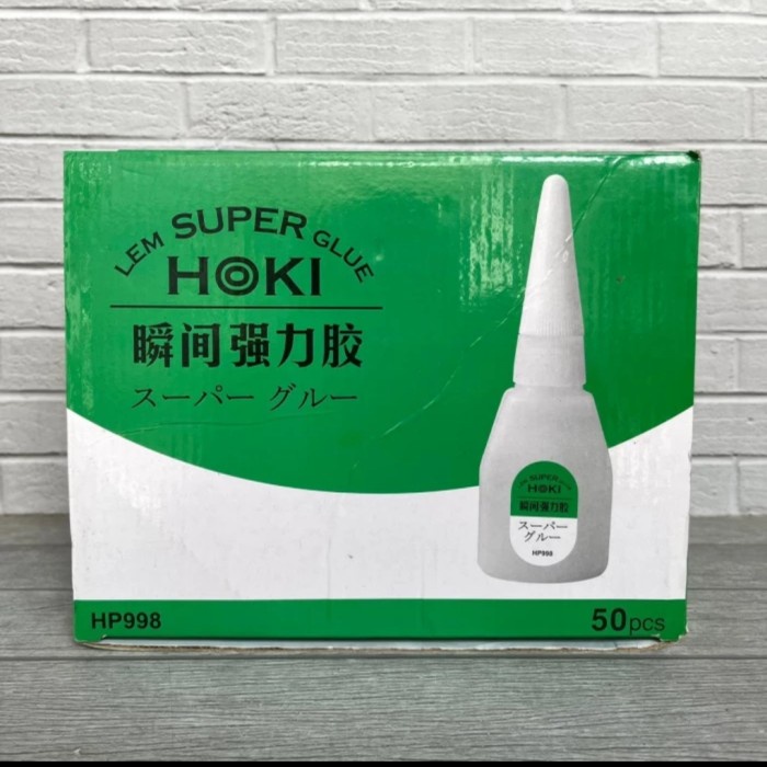 LEM SUPER GLUE HOKI HP998 9GRAM DUS HIJAU LEM KOREA BESI CAIR