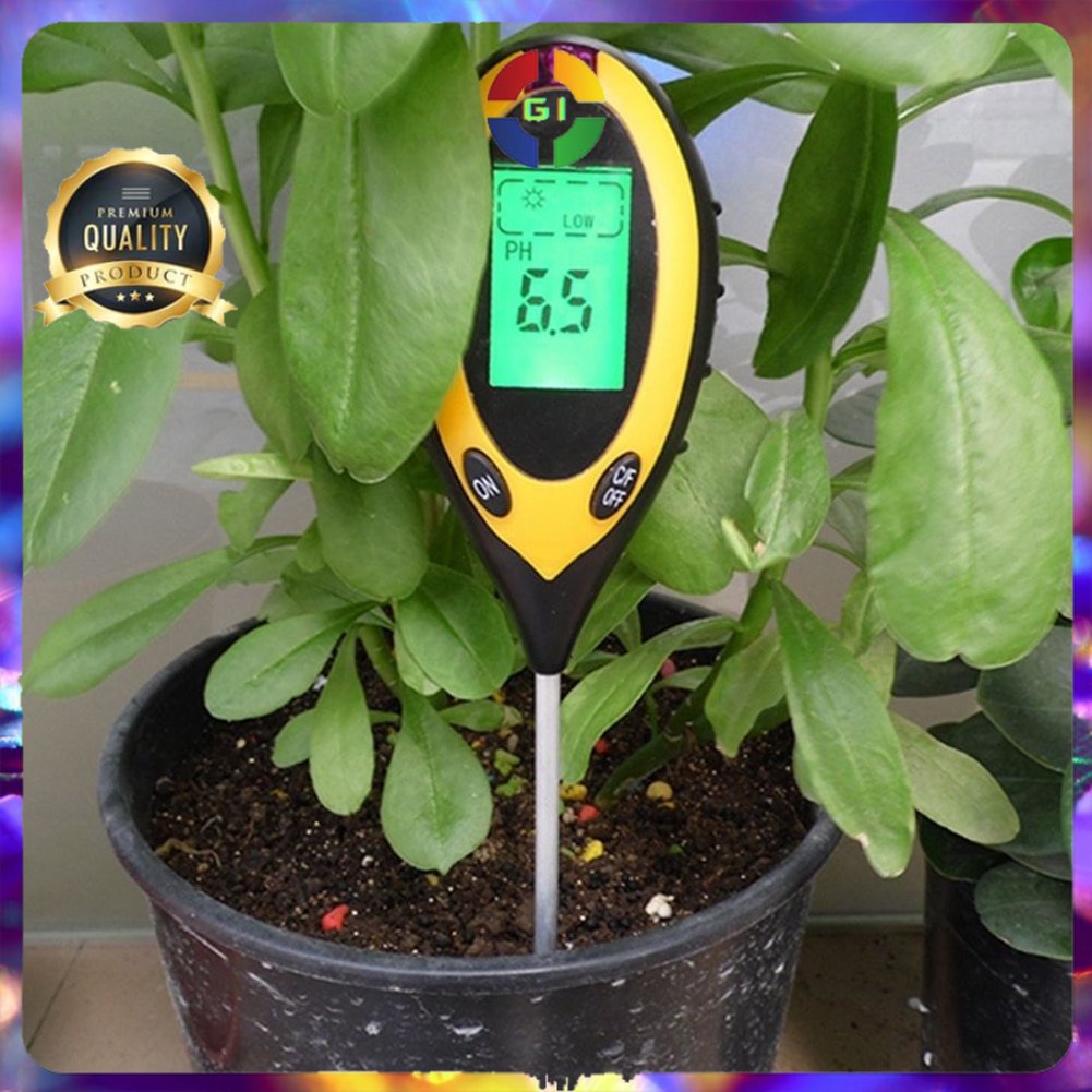 Pengukur Temperature &amp;amp; Kelembapan Tanah Soil PH Black