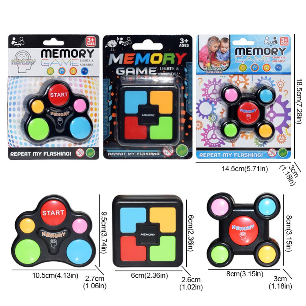 Timekey Kreatif Memory Training Games Konsol Elektronik Memory Latihan Game Mesin Puzzle Anak Permainan Interaktif Montessori Mainan G3H6