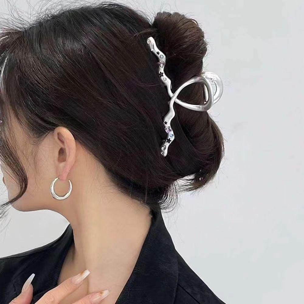 Needway   Alloy Zirkon Jepit Rambut Perhiasan Elegan Indah Non-slip Bintang Jepit Mengkilap Vintage Sederhana Gaya Korea Hair Clip