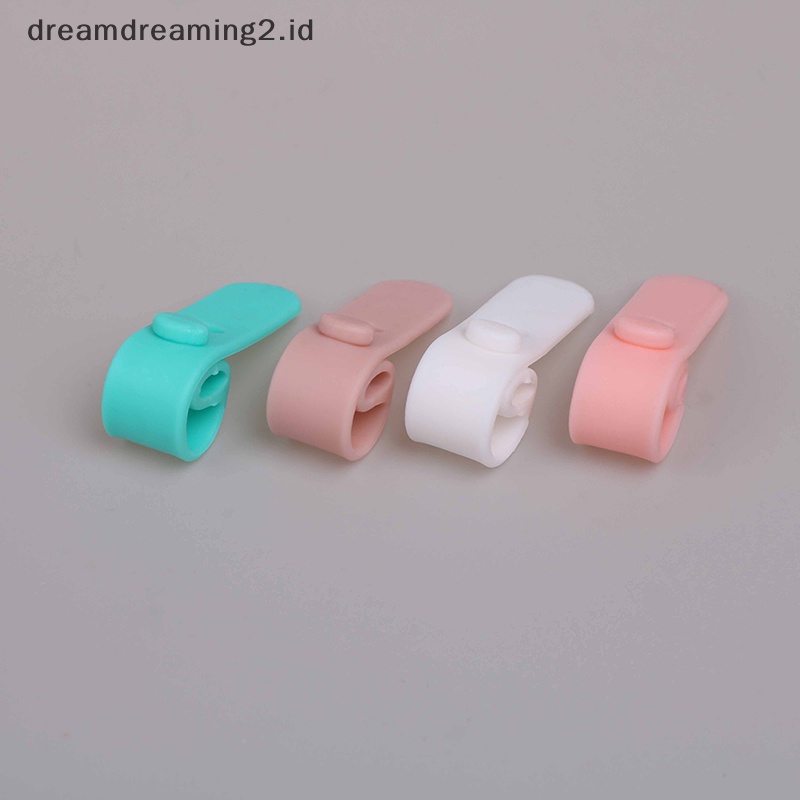 (drea) 4pcs cable winder silicone Kabel organizer Kawat Dibungkus Tempat Penyimpanan Jalur Kabel//