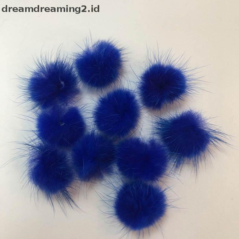 (drea) 10pcs Desain Nail Art Mini Pom Pom Mink Bola Bulu DIY Pompones Perlengkapan Jahit//