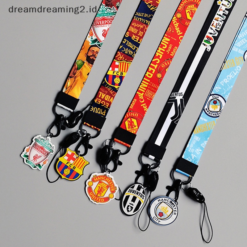 (drea) Football Phone Strap Lanyard Keychain Phone Charm Rantai Anti Hilang Dekorasi//