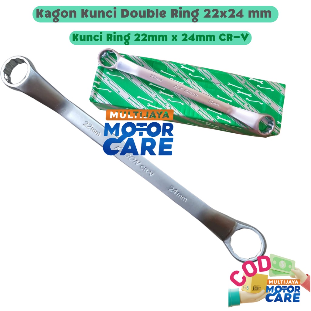 Kagon Kunci Double Ring 22x24 mm Satin CR-V Baru