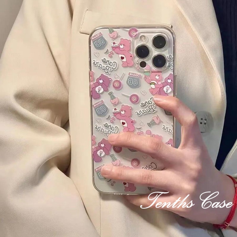 Kompatibel Untuk Iphone14 13 12 11 Pro Max X XR Xs Max8 7 6 6s Plus SE 2020 Angel Eye Cute Bear Phone Case